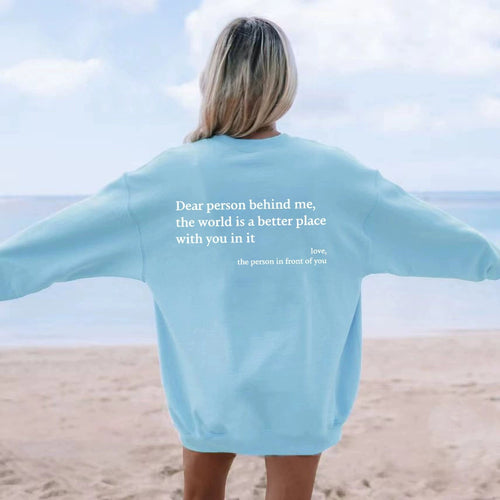 Women's sweatshirt with inspiring lettering Amarae