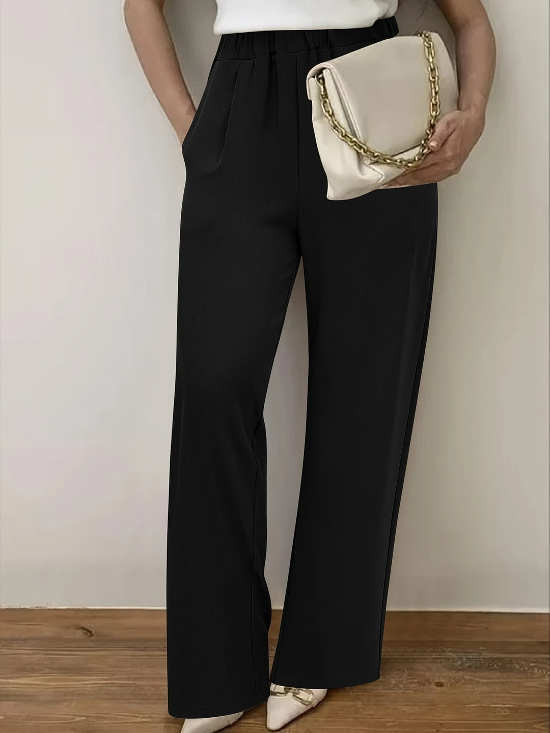 Women Elegant Wide Pleated Pants Lune London