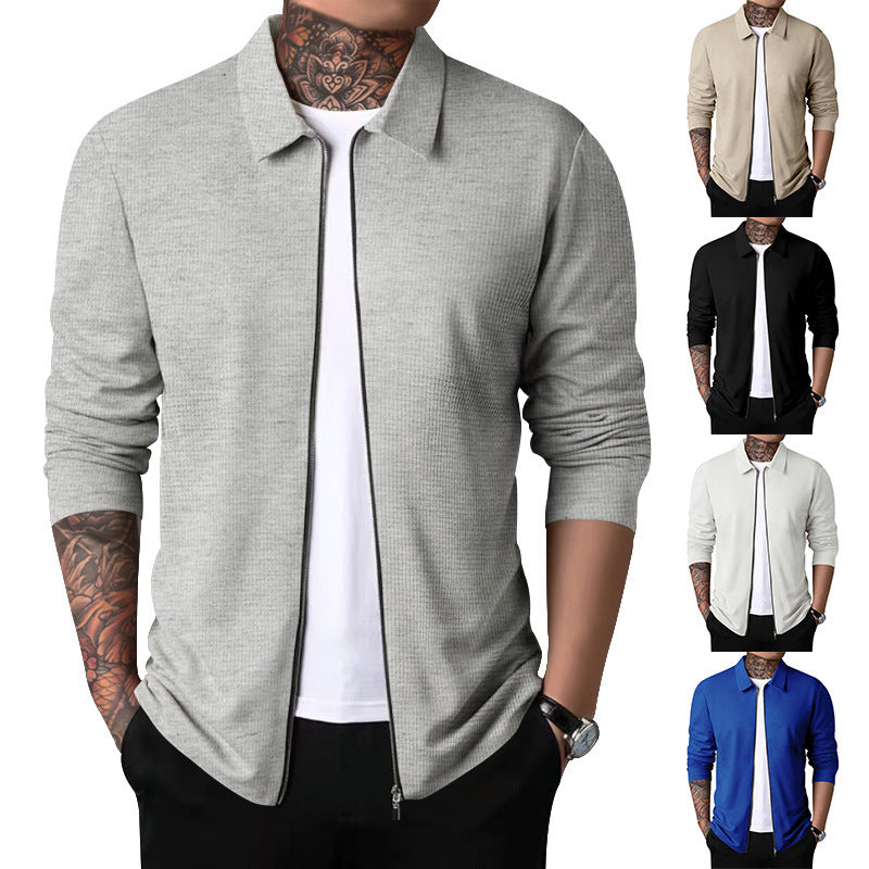 Pull-over zippé léger et à la mode pour hommes Lune London