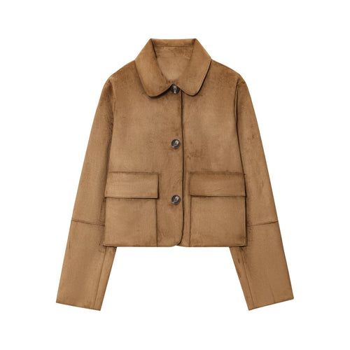 Ladies stylish short jacket in faux leather Amarae