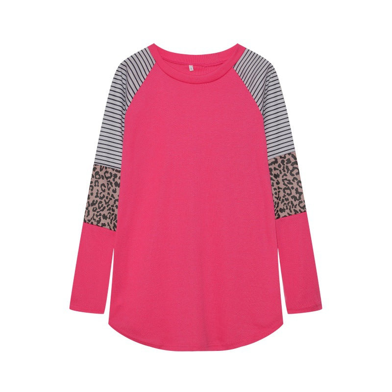 Chemisier long à manches longues pour femmes avec imprimé animal et design à rayures modernes Chic & Stil