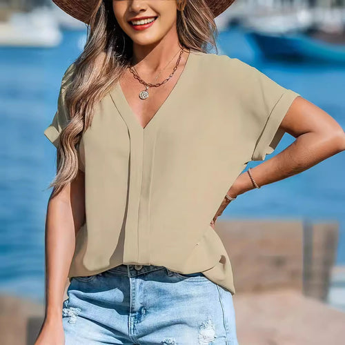 Women Leisure V Neck Blouse Amarae