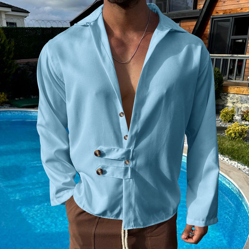 Men's elegant shirt with fashionable button closure Lune London