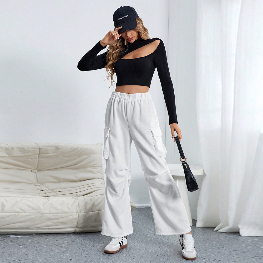 Chic & Stil Women's cargo pants with a loose fit and practical pockets