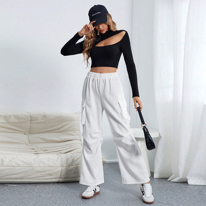 Chic & Stil Women's cargo pants with a loose fit and practical pockets