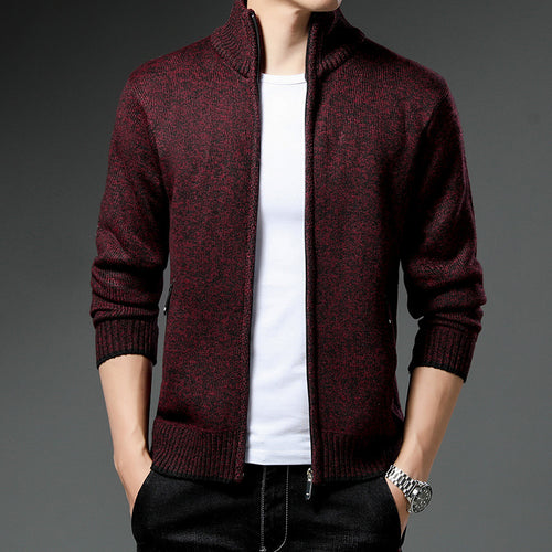 Men's fleece jacket with high collar and practical zip pockets Amarae