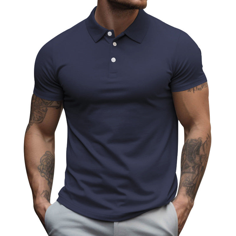 Short sleeve polo shirt for men in breathable cotton blend with moisture regulation technology Lune London