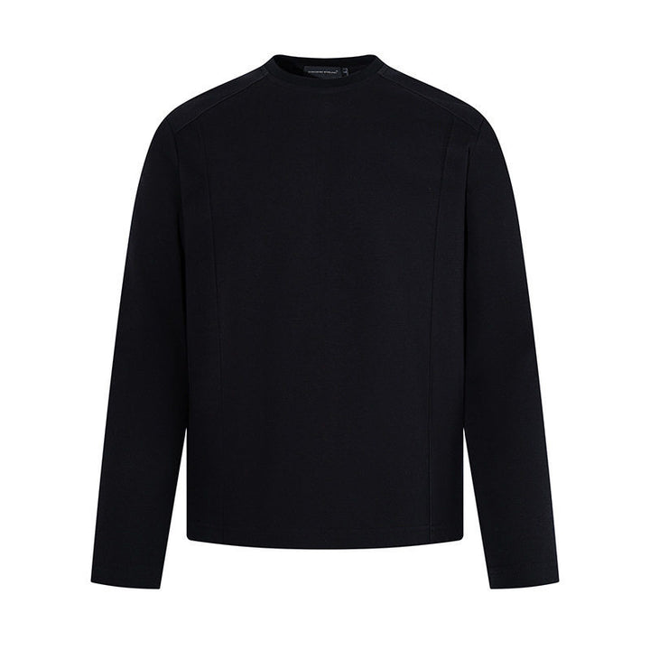 Men's Long Sleeve Shirt with Crew Neck made of Marl Cotton Blend Amarae