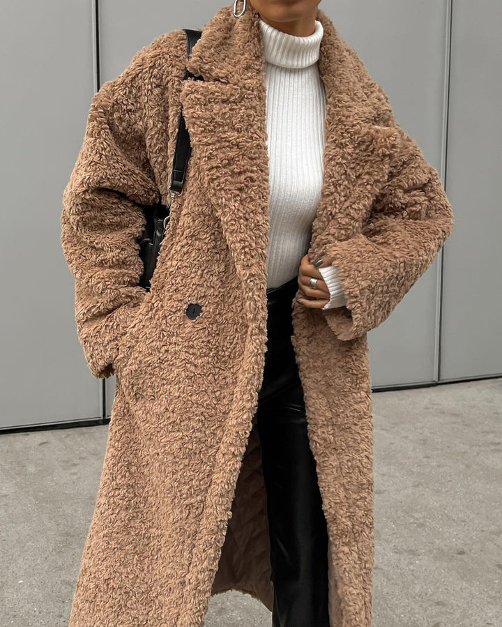 Teddy plush jacket for women with oversized elegant design Lune London