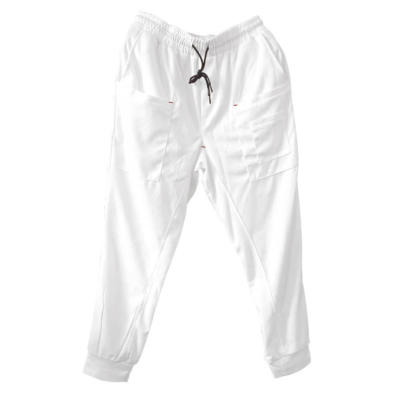 Casual men's jogger pants with practical side pockets and elastic waistband Lune London
