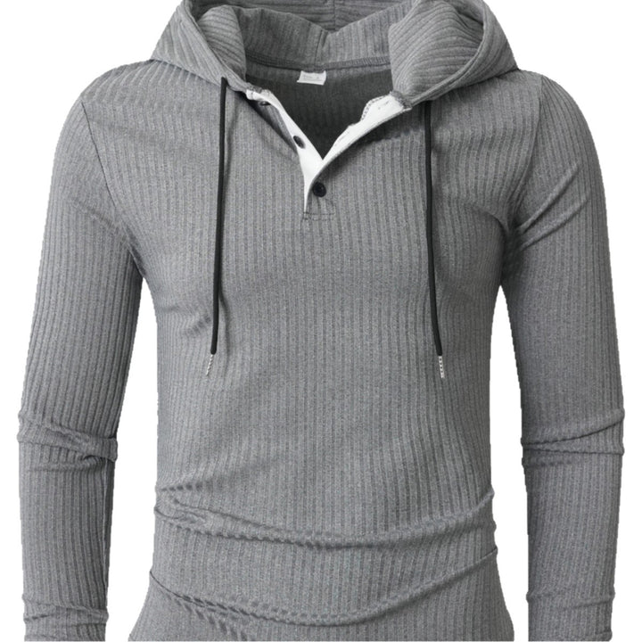 Men's Hoodie Sporty Long Sleeve with Textured Surface Lune London