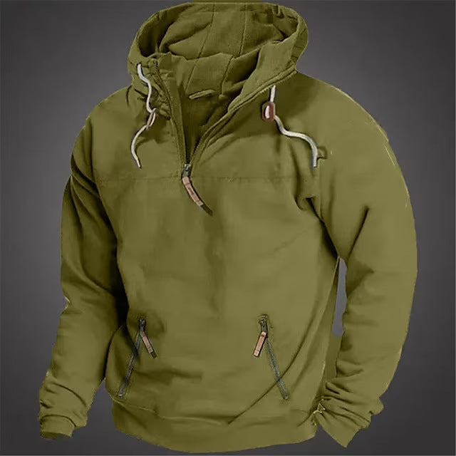 Windbreaker hoodie for men with practical pockets and eco-friendly material Lune London