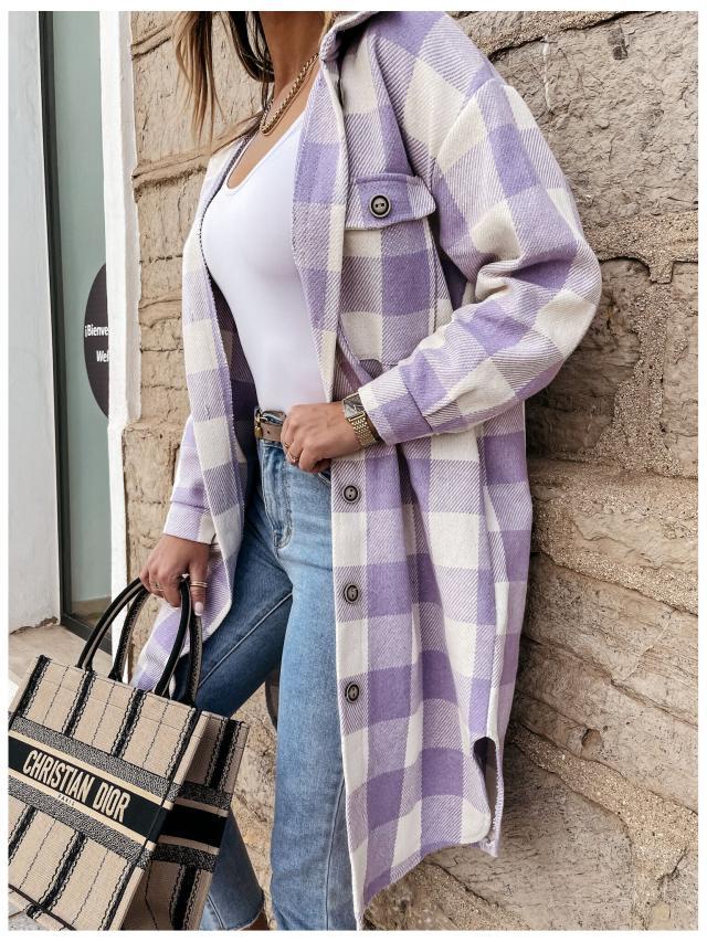 Veste à carreaux pour femmes Chic & Stil