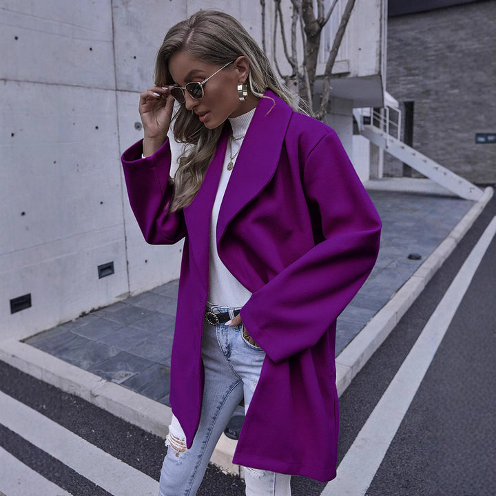 Ladies oversized trendy coat in soft material Amarae