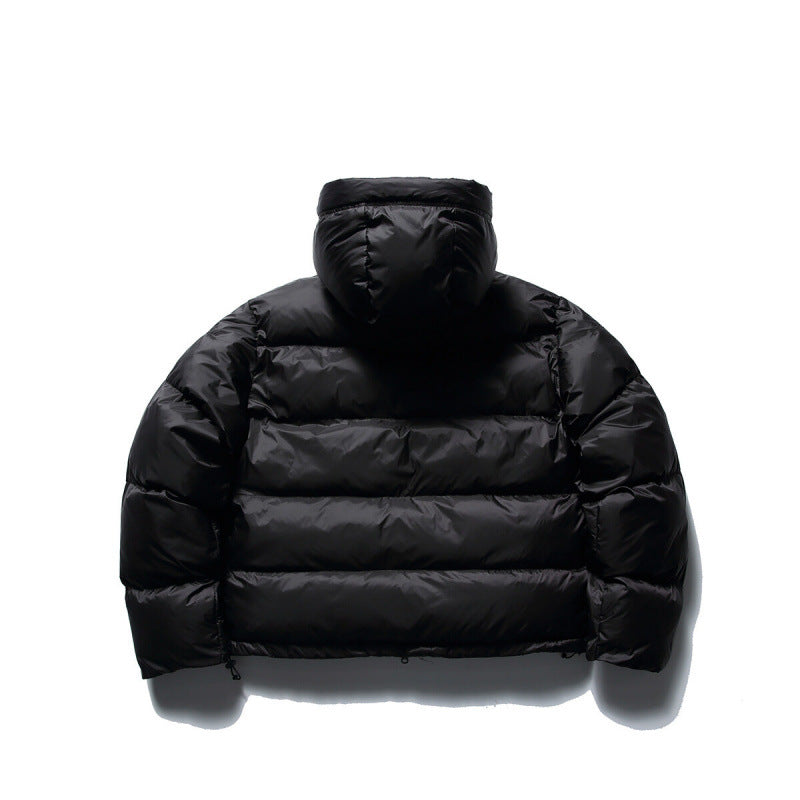 Unisex Short Boxy Puffer Jacket with Volume Hood, Water-Repellent Shell and Thermal Down Filling Amarae