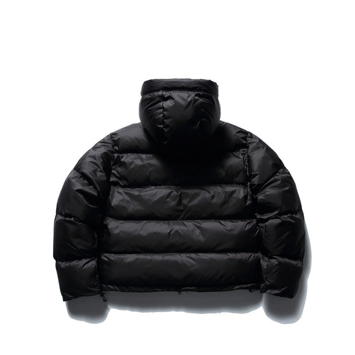 Unisex Short Boxy Puffer Jacket with Volume Hood, Water-Repellent Shell and Thermal Down Filling Amarae