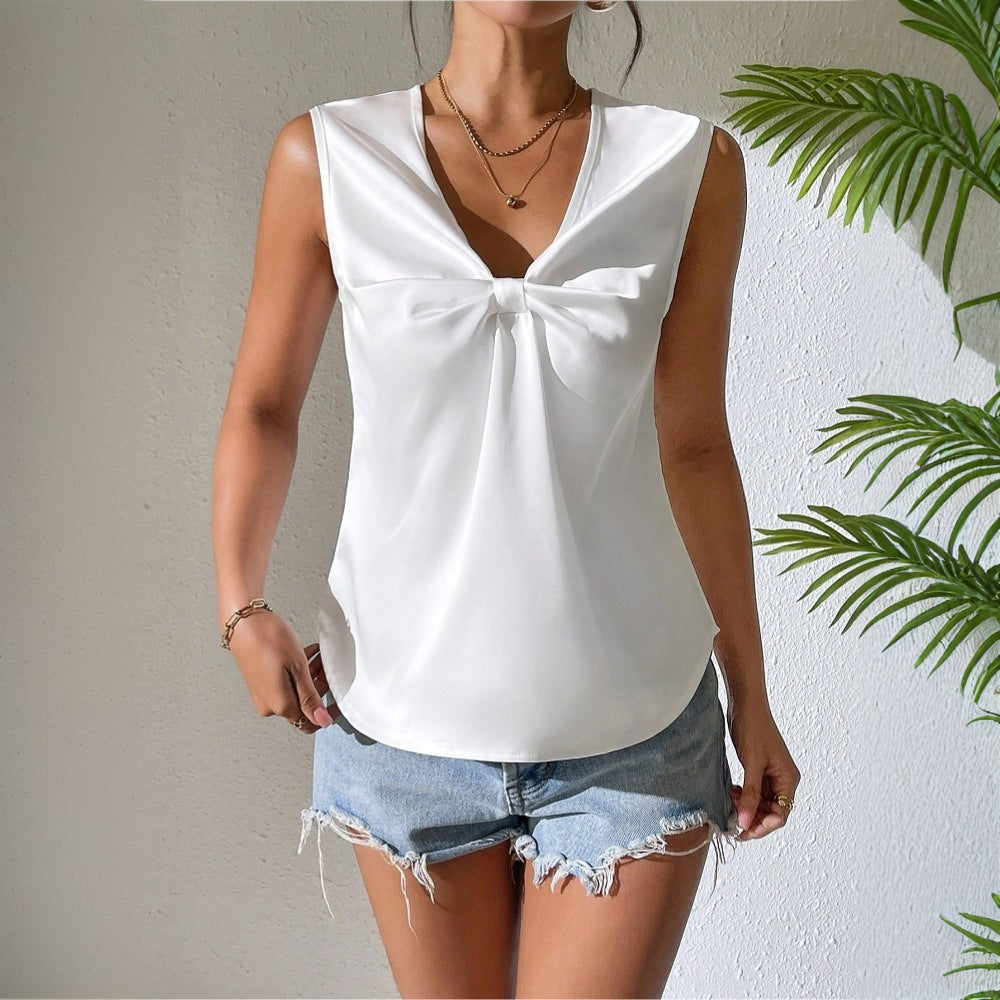 Blouse Chic pour Femmes avec Détail en Nœud Chic & Stil