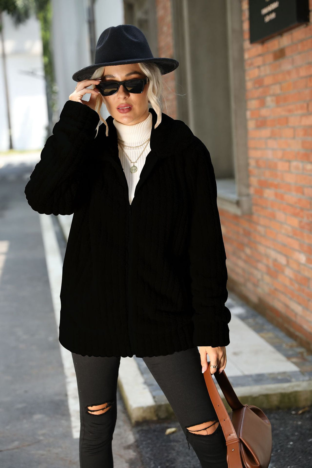 Ladies Chic and Stylish Cozy Fleece Jacket