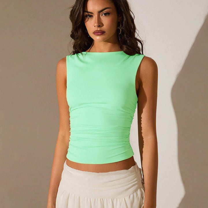 T-shirt ajusté pour femmes avec fronce Chic & Stil