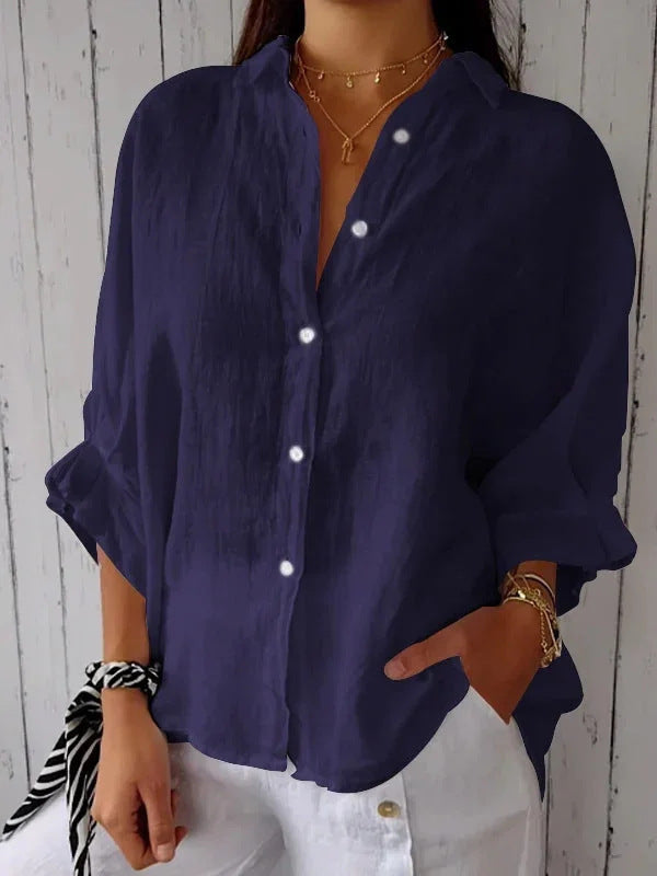 Light linen blouse for women with a relaxed fit Lune London