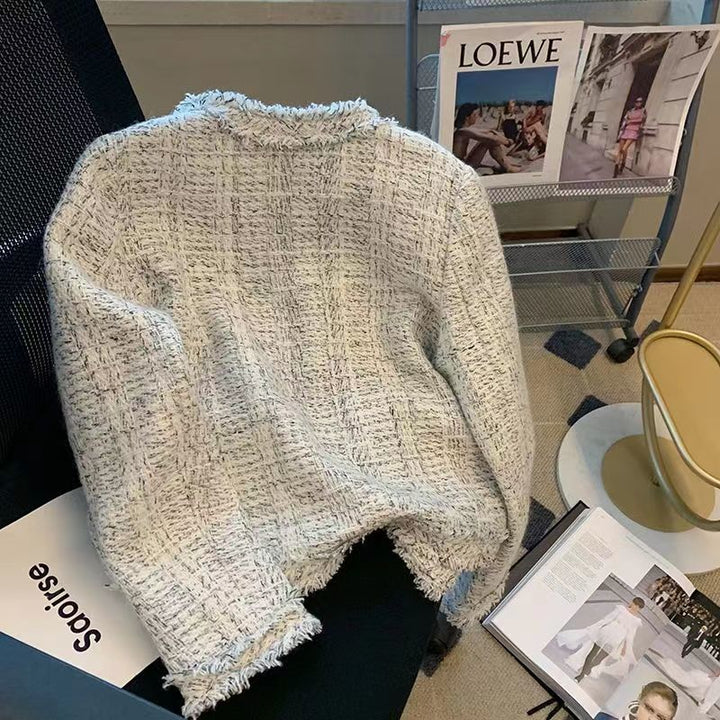Veste en tweed élégante pour femmes avec boutons dorés Chic & Stil