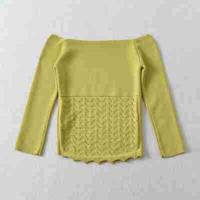 Women's Two-Piece Knit Set with off-the-shoulder Neckline and Bodycon Pencil Skirt Amarae