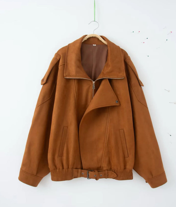 Trendy Plus Size Faux Leather Jacket for Women Lune London