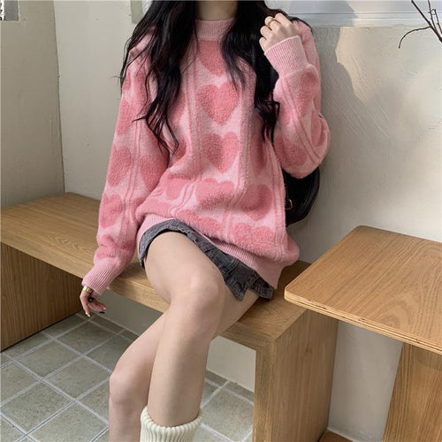 Women's cozy wool sweater with a varied pattern and a casual fit Amarae