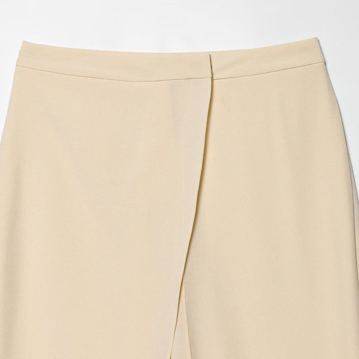Women's Cropped Palazzo Pants with Tulip Overlap and High Waist Amarae