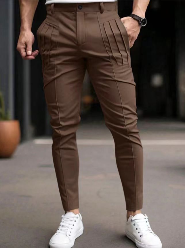 Men's suit pants with side pleats and slim fit Lune London