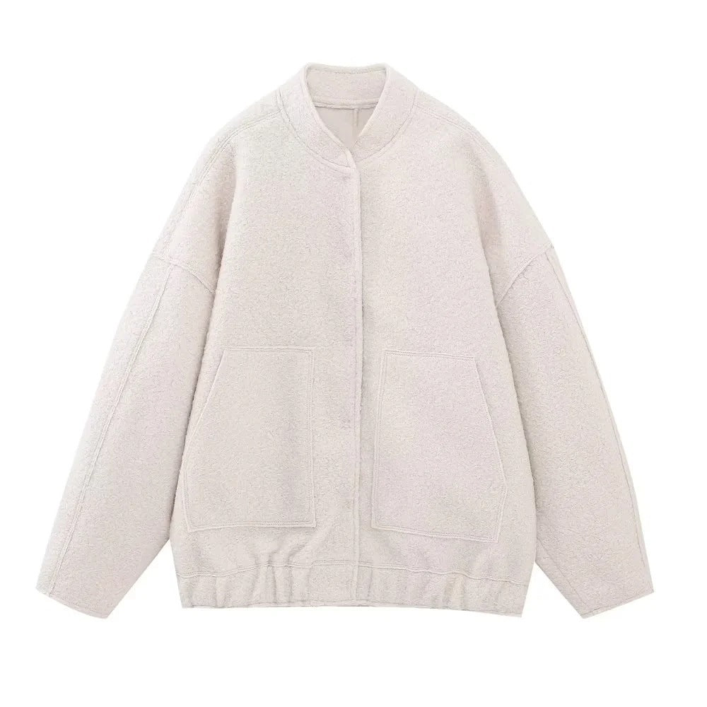 Women Comfortable and Stylish Fleece Jacket with Large Side Pockets Lune London