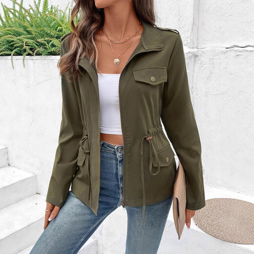 Women Urban Utility Jacket with Adjustable Belt Amarae