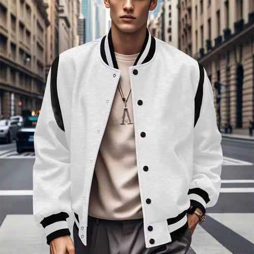 Casual college jacket for men with contrasting sleeves Amarae