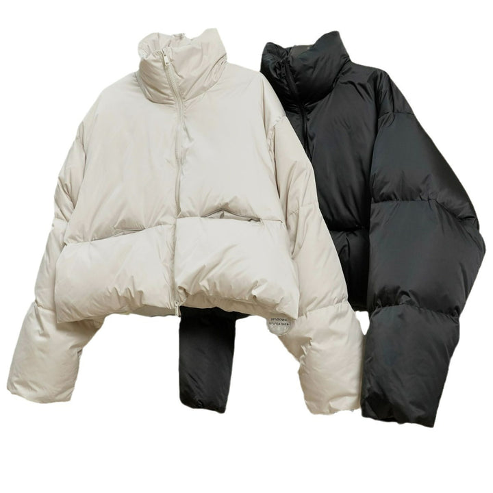 Women's short quilted puffer jacket with high standing collar and insulating filling Amarae