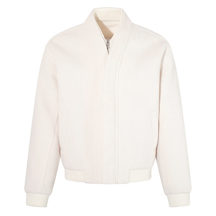 Women's short-cut bomber jacket with concealed zipper and ribbed cuffs Amarae