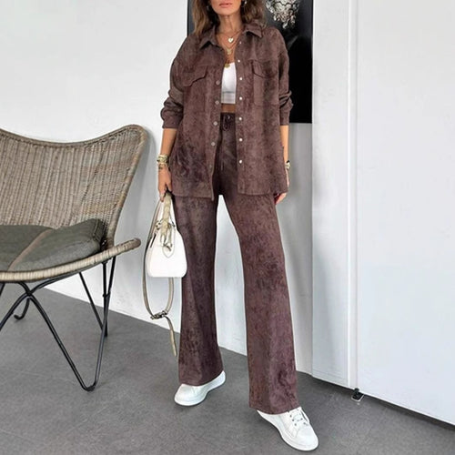 Casual blouse and pant set for women in soft material with special textures Amarae
