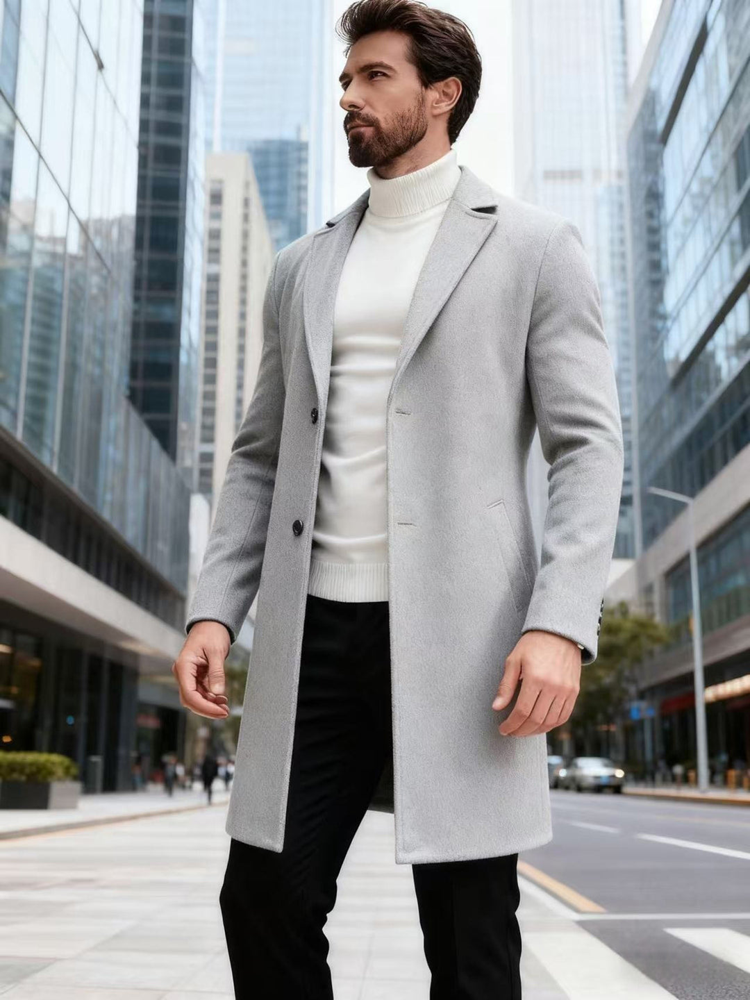 Elegant wool coat for men Lune London