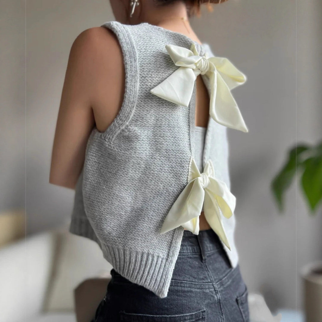 Lune London decorative knot women's knit top