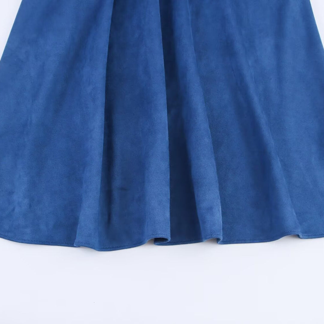 Maxi dress for women with elegant slit and decorative belt Lune London
