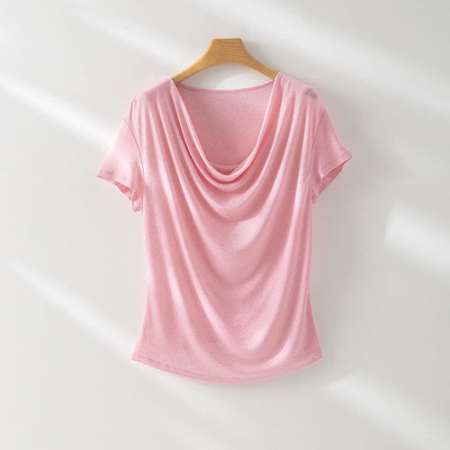 Women's Relaxed Fit Drape Top Chic und Stil