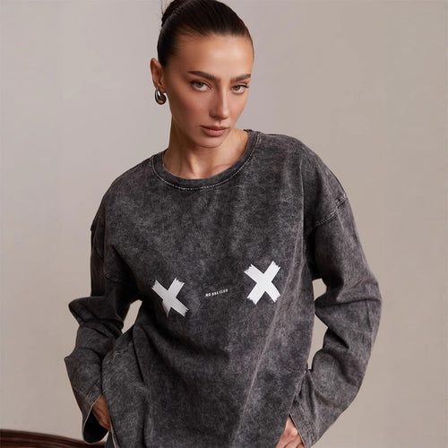 Casual sweatshirt for women with creative graphic print Amarae