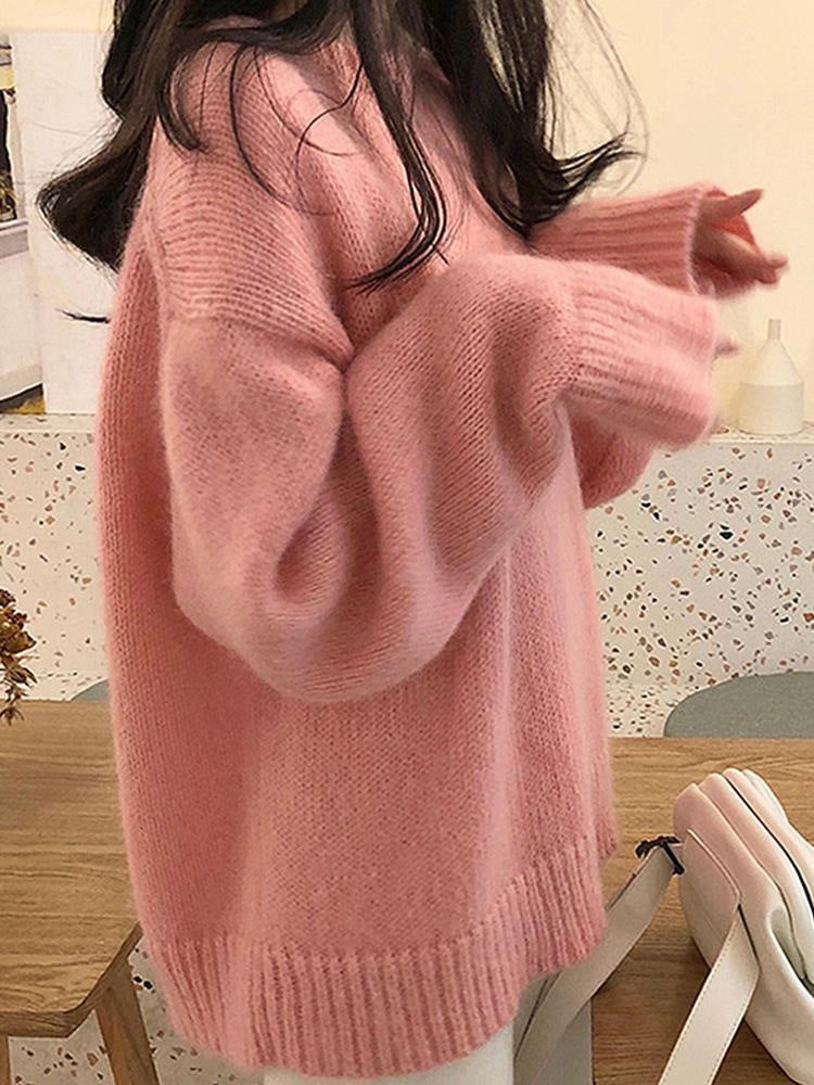 Pull en maille surdimensionné pour femme avec détails côtelés Chic & Stil