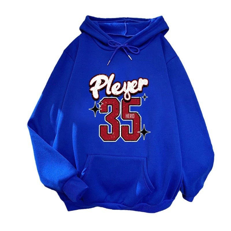 Women's hooded sweatshirt with creative basketball design Chic & Stil