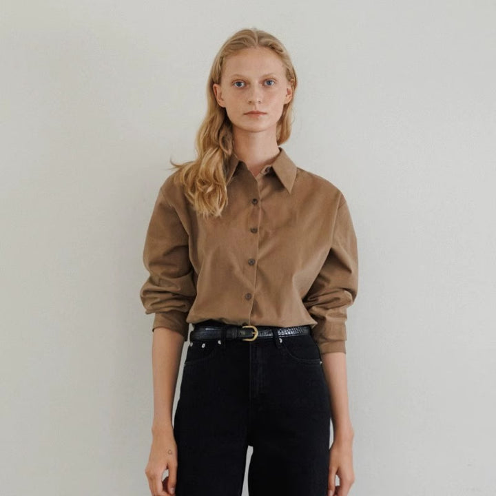 Blouse Élégante et Ample pour Femme avec Col Étroit Chic & Stil