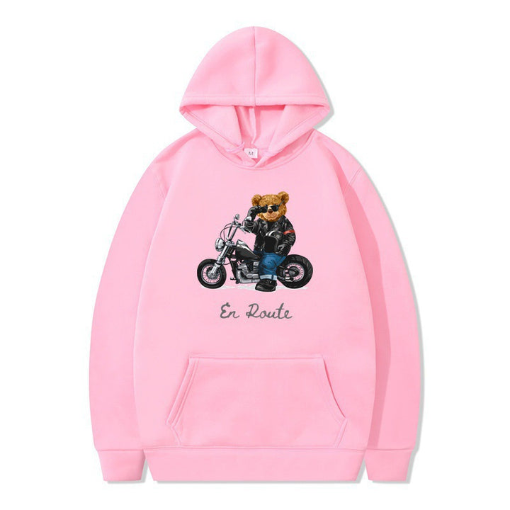Women's hoodie with unique bear design and casual fit Lune London