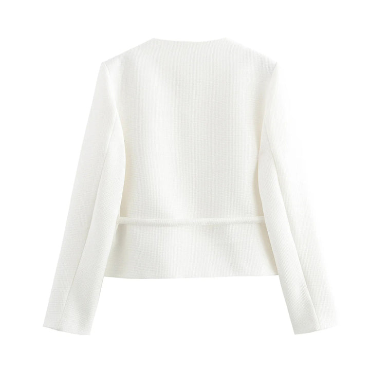Stylish transitional jacket for women with button details and drawstring Lune London