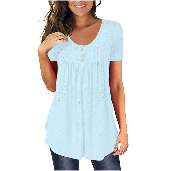 Short sleeve button tunic for women Lune London
