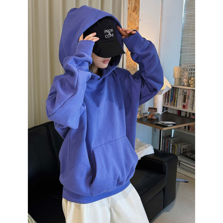 Women Loose Heavy Fleece Hoodie with Extra Large Hood and Kangaroo Pocket Amarae
