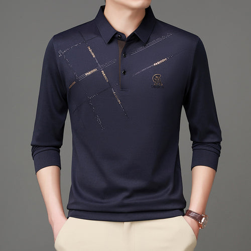 Men's polo t-shirt with stylish graphic print and high-quality functional material Amarae