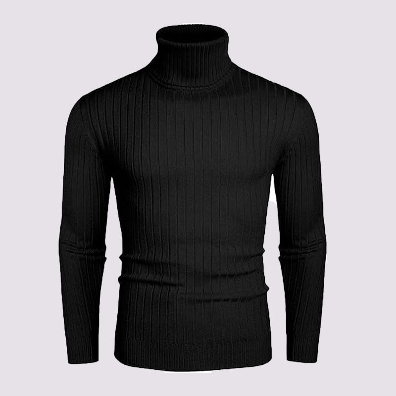high-quality turtleneck pullover for men with a fine rib structure Lune London